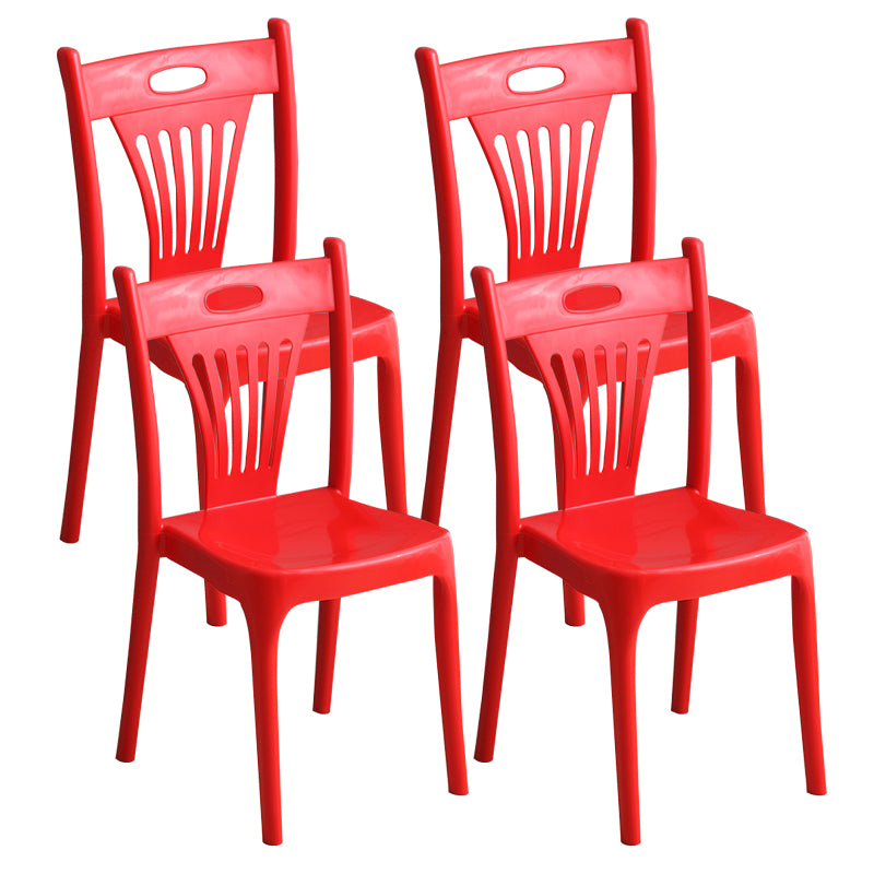 Nordic Style Chairs Dining Armless Chairs for Kitchen with Plastic Legs