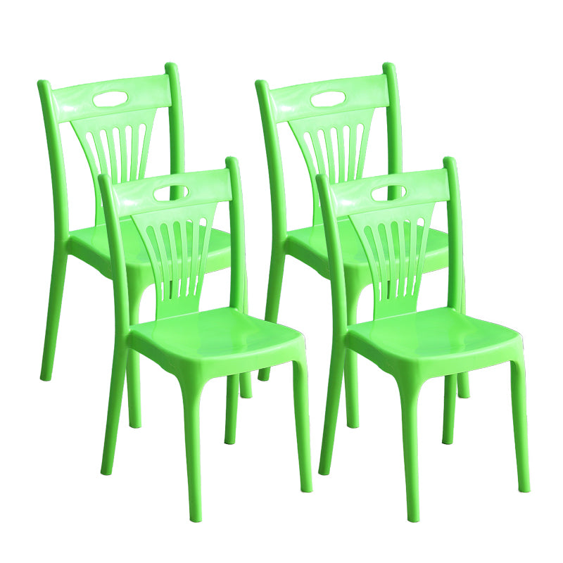 Nordic Style Chairs Dining Armless Chairs for Kitchen with Plastic Legs