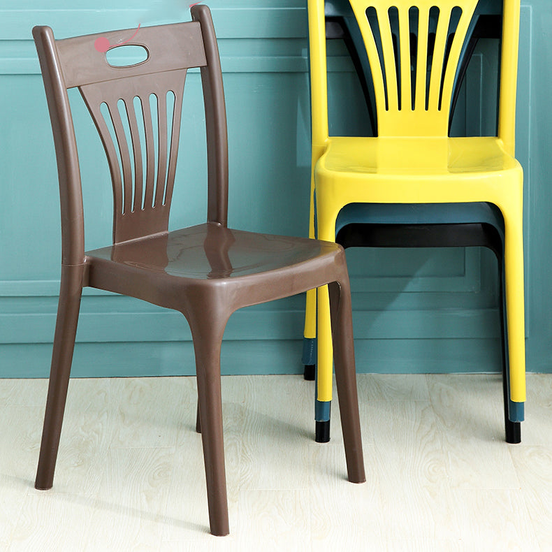 Nordic Style Chairs Dining Armless Chairs for Kitchen with Plastic Legs