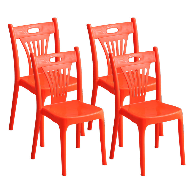 Nordic Style Chairs Dining Armless Chairs for Kitchen with Plastic Legs