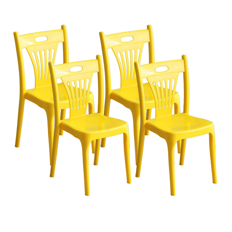 Nordic Style Chairs Dining Armless Chairs for Kitchen with Plastic Legs