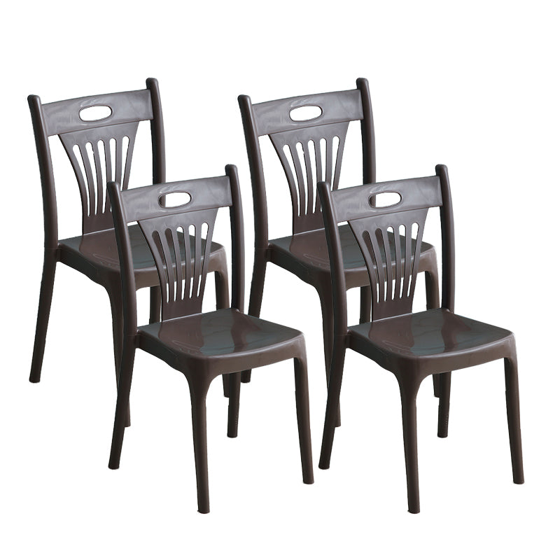 Nordic Style Chairs Dining Armless Chairs for Kitchen with Plastic Legs