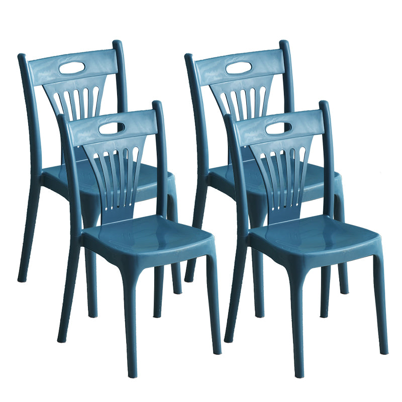 Nordic Style Chairs Dining Armless Chairs for Kitchen with Plastic Legs