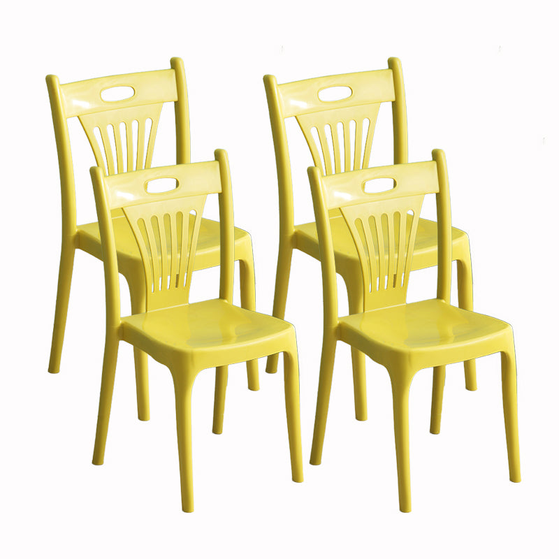 Nordic Style Chairs Dining Armless Chairs for Kitchen with Plastic Legs