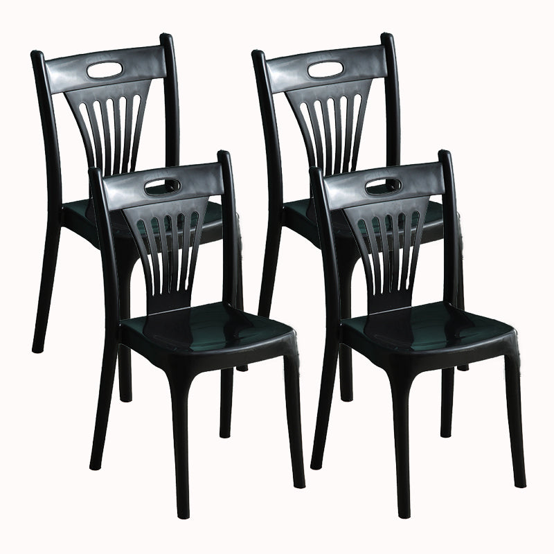 Nordic Style Chairs Dining Armless Chairs for Kitchen with Plastic Legs