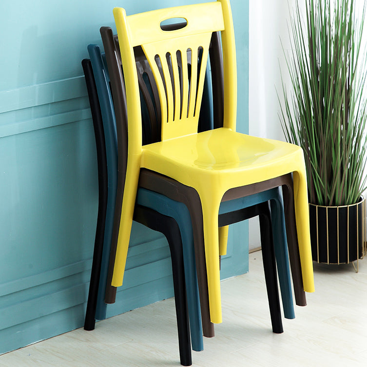 Nordic Style Chairs Dining Armless Chairs for Kitchen with Plastic Legs