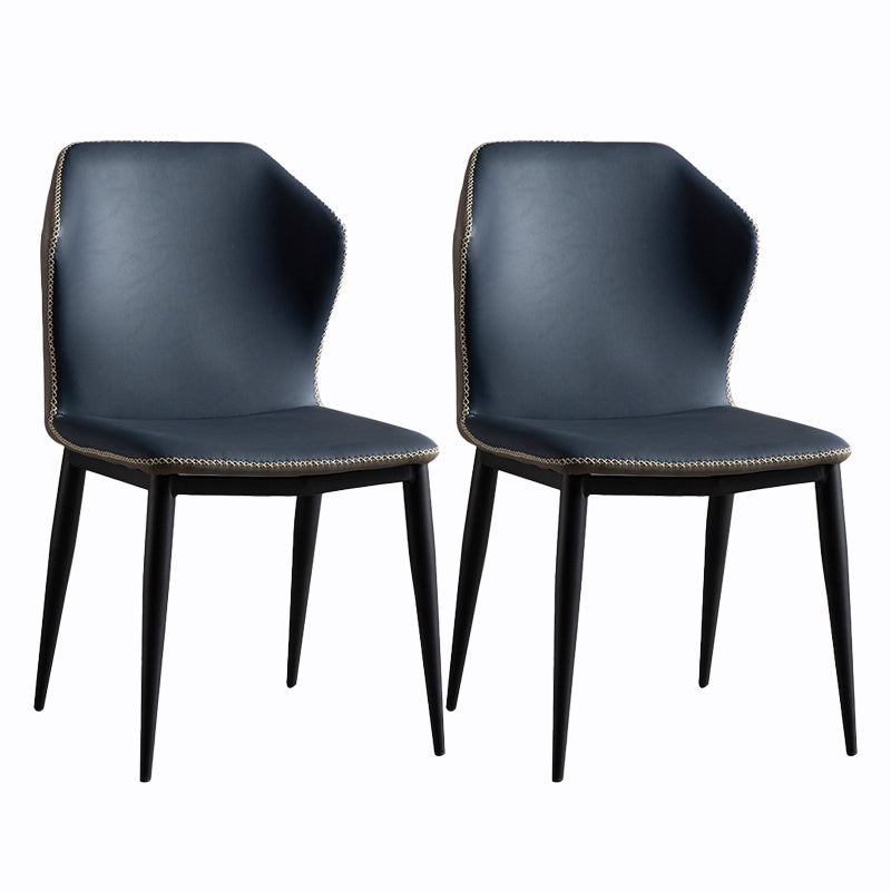 Modern Style Chairs Dining Armless Chair for Kitchen with Metal Legs