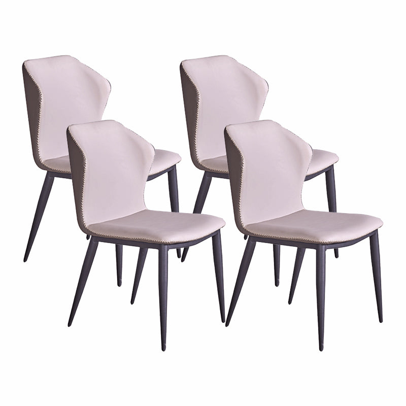 Modern Style Chairs Dining Armless Chair for Kitchen with Metal Legs