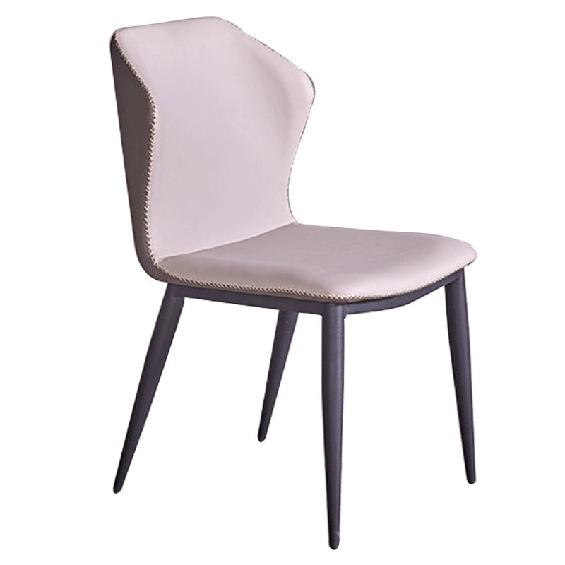 Modern Style Chairs Dining Armless Chair for Kitchen with Metal Legs