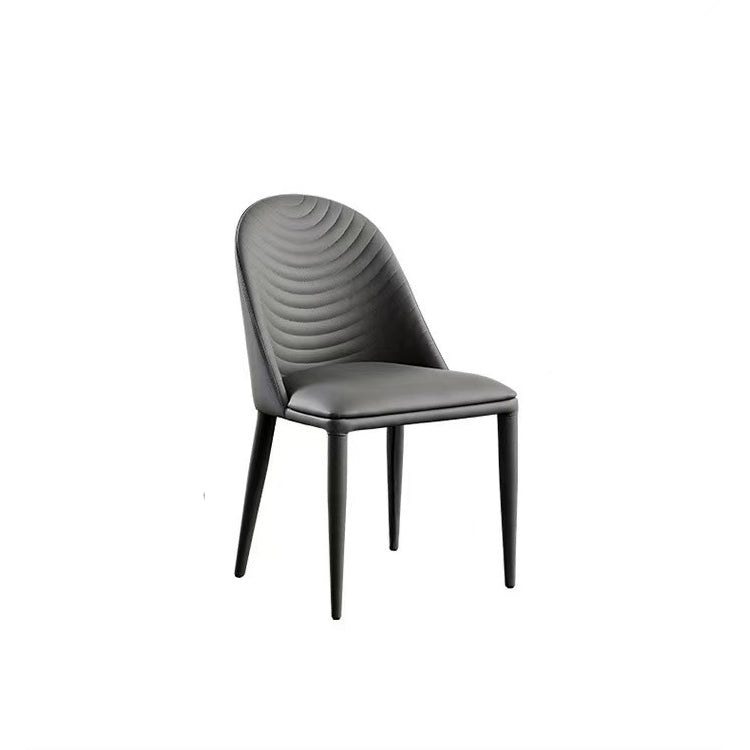 Modern Style Chair Dining Armless Chair for Kitchen with Metal Legs