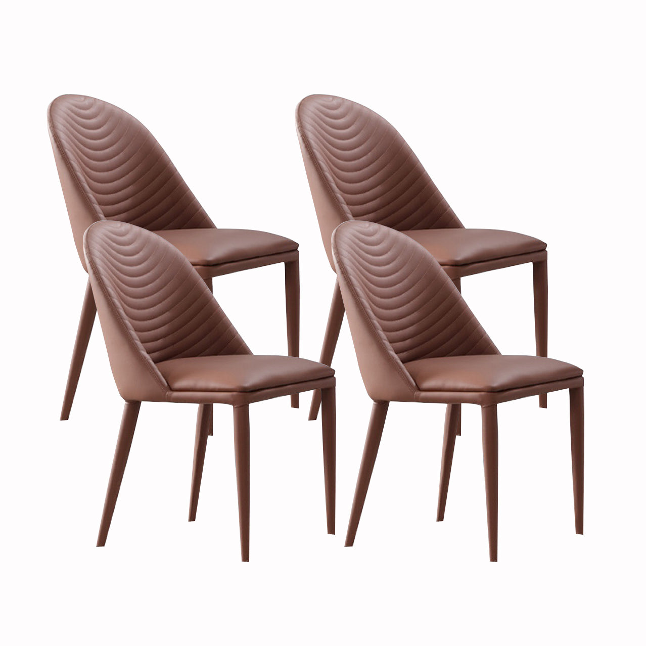 Modern Style Chair Dining Armless Chair for Kitchen with Metal Legs