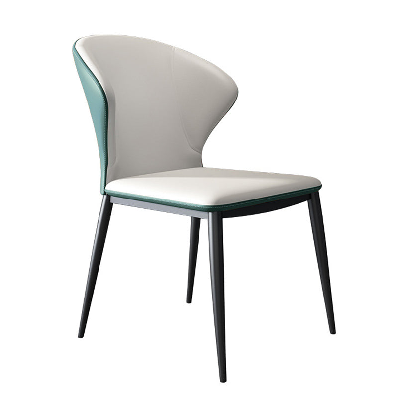 Modern Style Chairs Dining Armless Chairs for Kitchen with Metal Legs