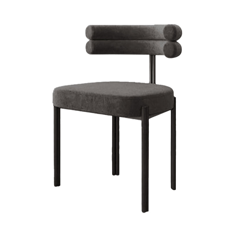 Contemporary Style Upholstered Side Chairs Open Back Dining Side Chair