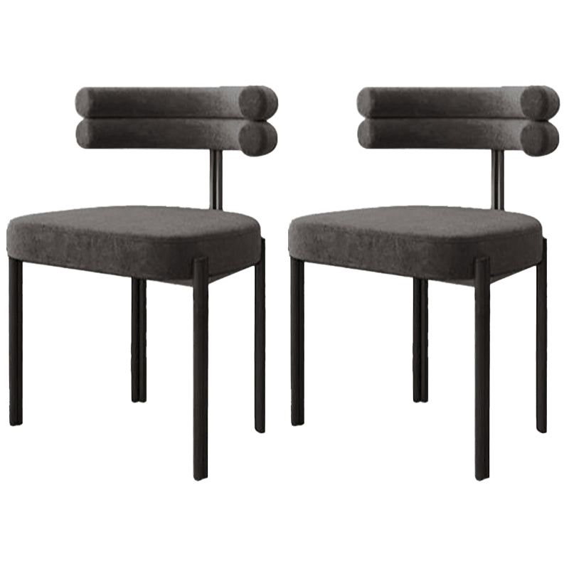 Contemporary Style Upholstered Side Chairs Open Back Dining Side Chair