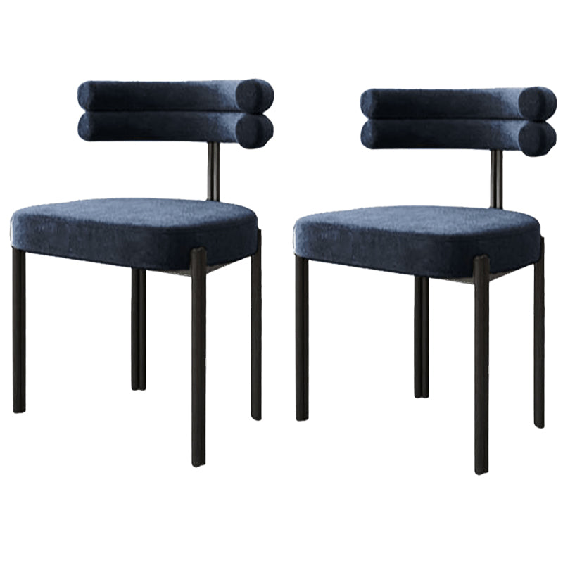 Contemporary Style Upholstered Side Chairs Open Back Dining Side Chair