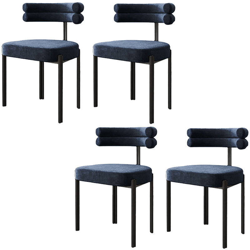 Contemporary Style Upholstered Side Chairs Open Back Dining Side Chair