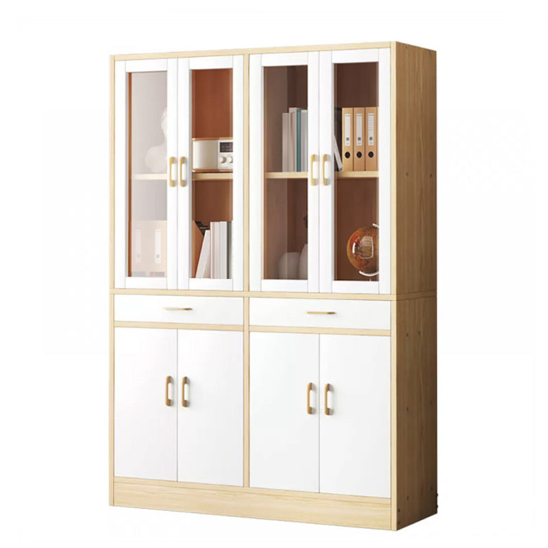 Urban Vertical Standard Bookcase Manufactured Wood Bookshelf with Doors