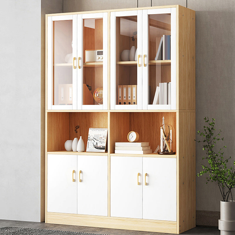 Urban Vertical Standard Bookcase Manufactured Wood Bookshelf with Doors