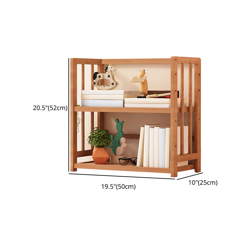 Contemporary Wood Bookcase Open Back Bookshelf for Home Office