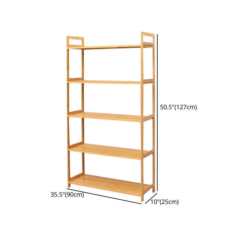 Contemporary Engineered Wood Bookcase Open Back Bookshelf for Home Office