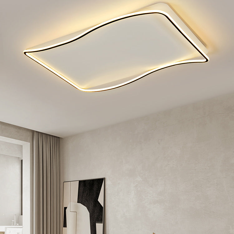 Geometry Shape LED Ceiling Lamp Modern Iron 1 Light Flush Mount for Living Room