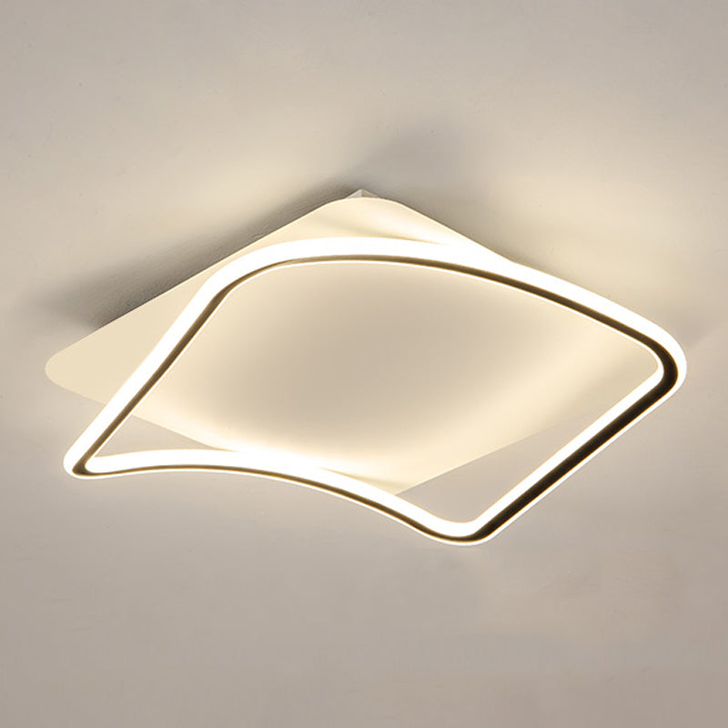 Geometry Shape LED Ceiling Lamp Modern Iron 1 Light Flush Mount for Living Room