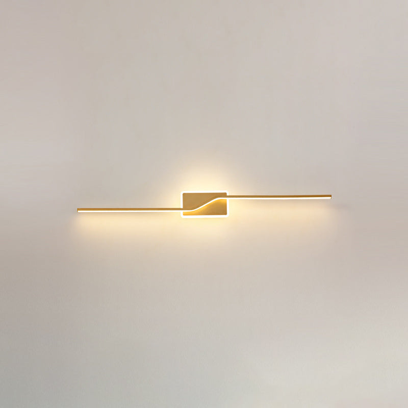 Modern Simple Metal Vanity Light Strip Shape Vanity Lamp with Silica Gel Shade for Bedroom