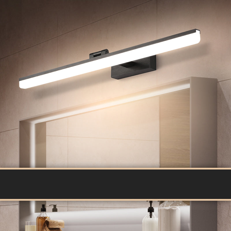 Modern Simple Aluminum Vanity Light Strip Shape LED Vanity Lamp for Shower Room