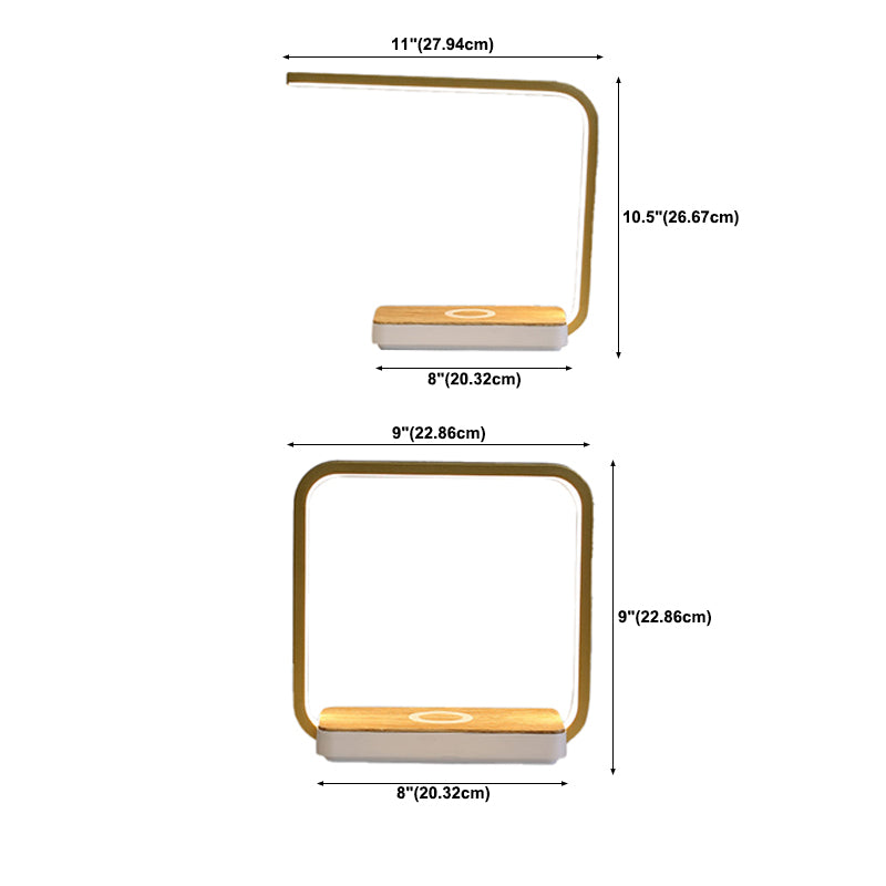 Strip Shade Table Lamp 1-Light LED Desk Light with Aluminum for Bedroom