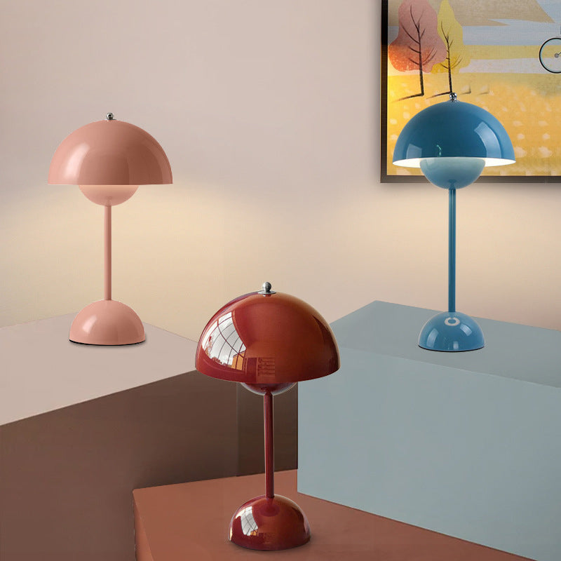 Macaron Simple Table Lamp 1-Light Desk Light with Acrylic Shade for Bedroom