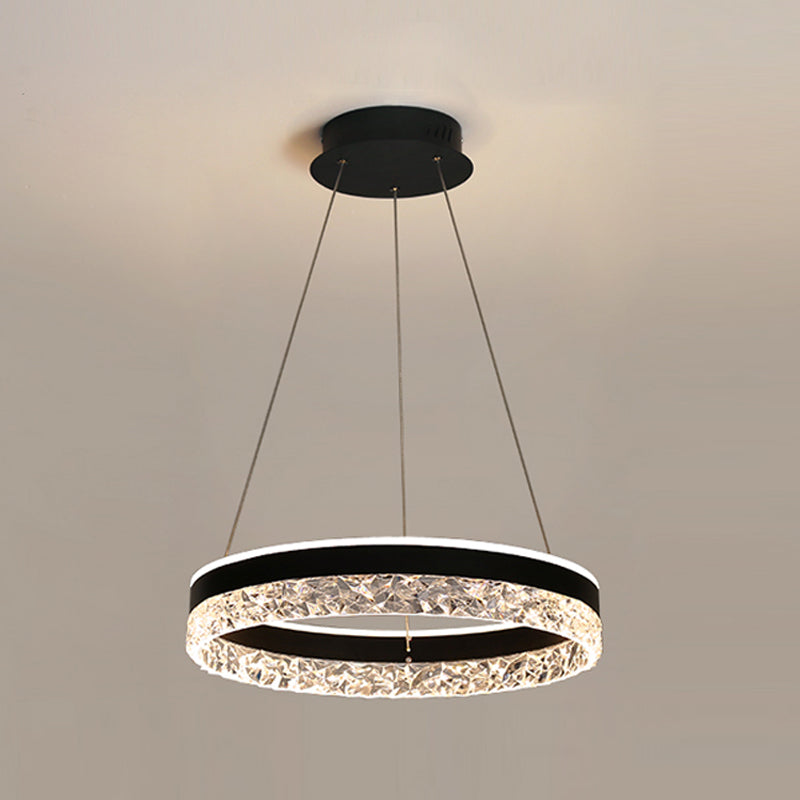 Modern Chandelier LED Hanging Pendant Light Fixture with Acrylic Shade for Living Room