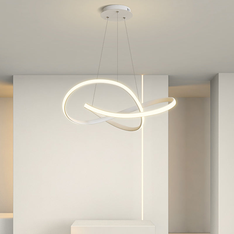 Modern Simple Chandelier Strip Shape Hanging Pendant Light Fixture for Bedroom