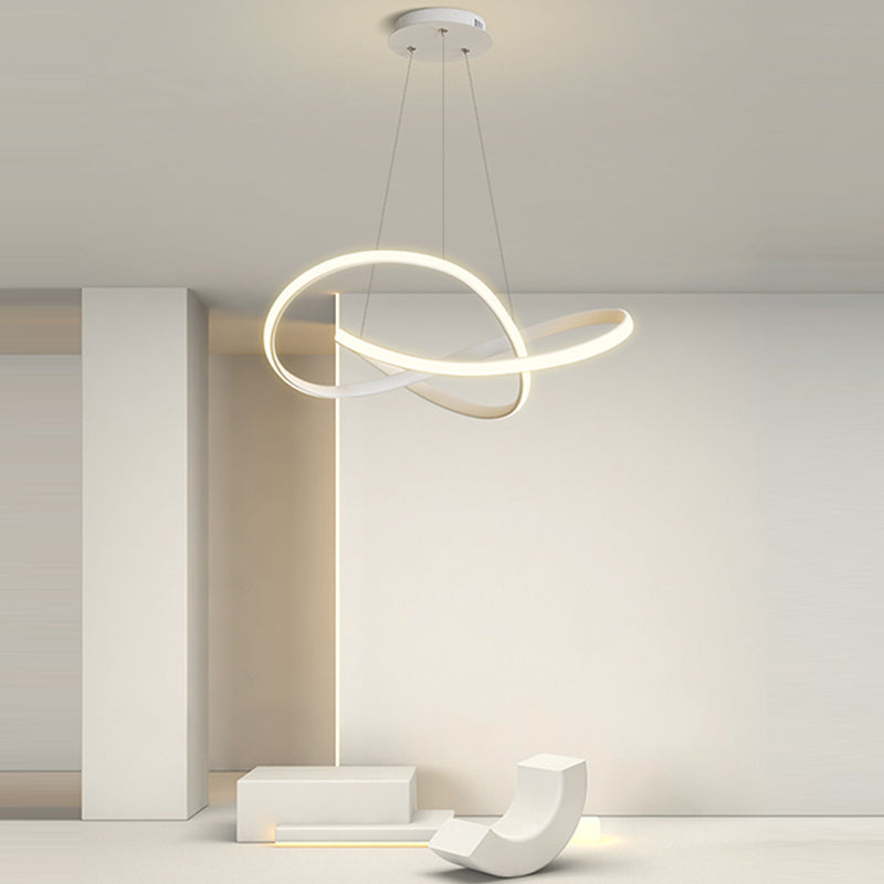 Modern Simple Chandelier Strip Shape Hanging Pendant Light Fixture for Bedroom