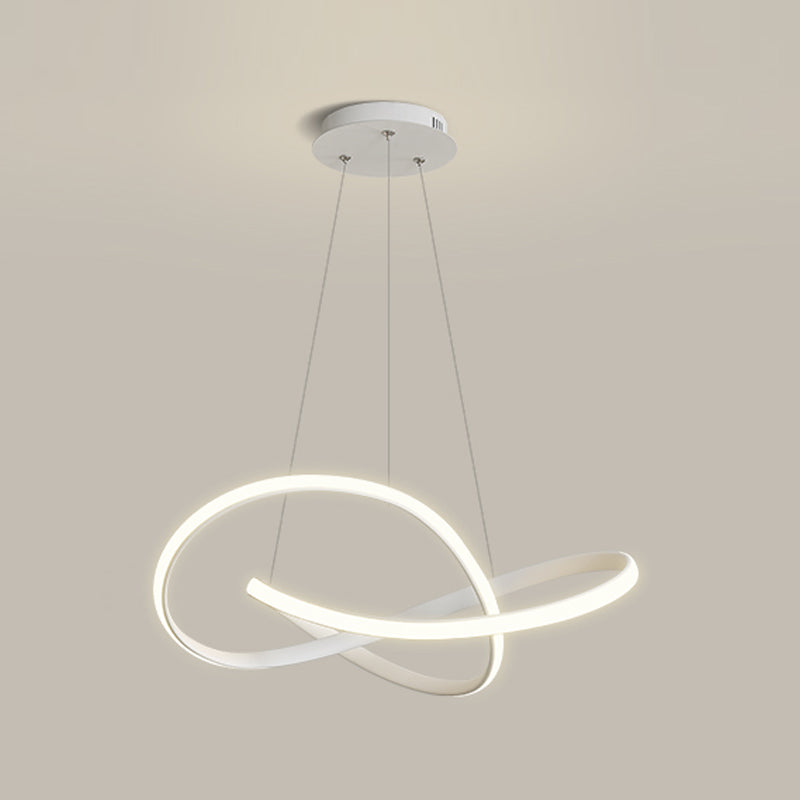 Modern Simple Chandelier Strip Shape Hanging Pendant Light Fixture for Bedroom