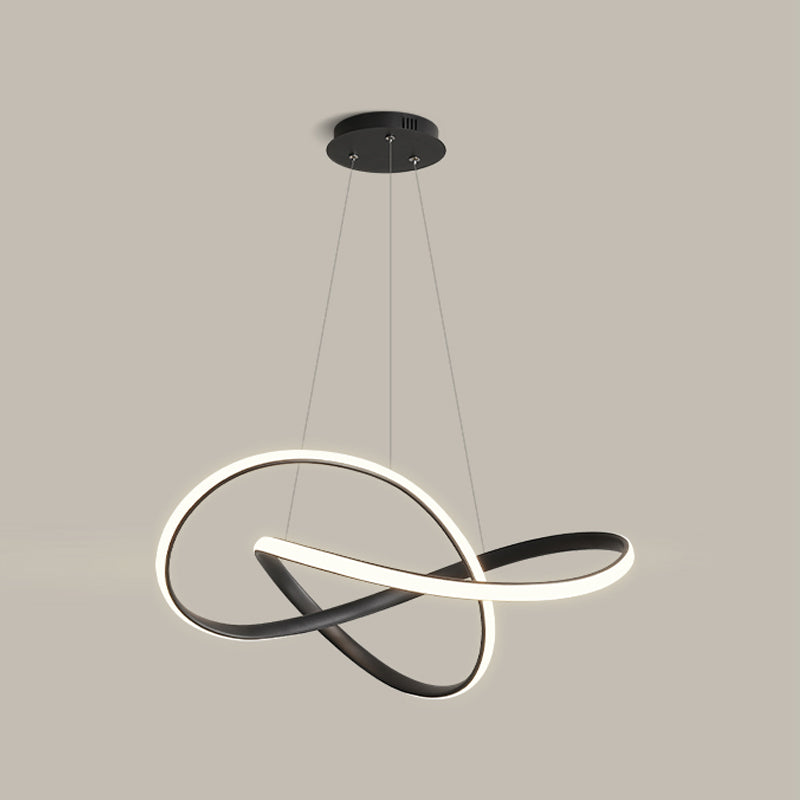 Modern Simple Chandelier Strip Shape Hanging Pendant Light Fixture for Bedroom