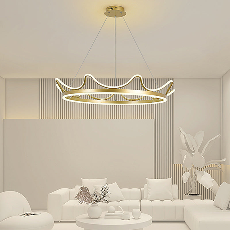 2 Lights Linear Chandelier Modern Simple Hanging Pendant Light Fixture for Living Room