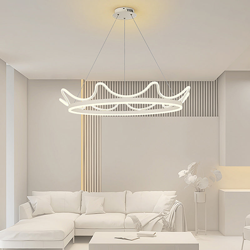 2 Lights Linear Chandelier Modern Simple Hanging Pendant Light Fixture for Living Room