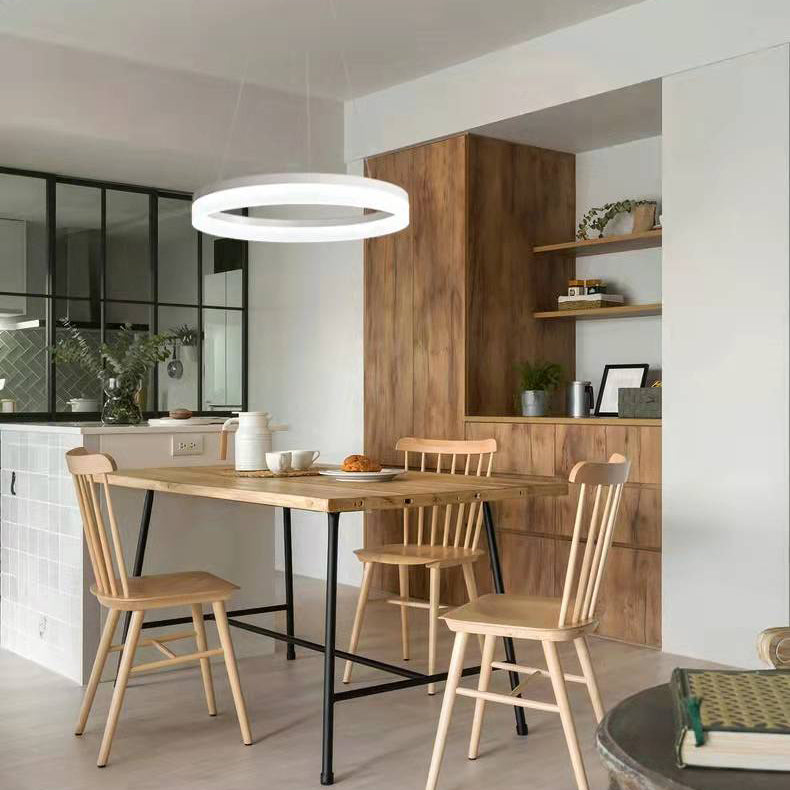 Simple Linear Pendant Lighting Fixture Modern Style Hanging Chandelier for Living Room