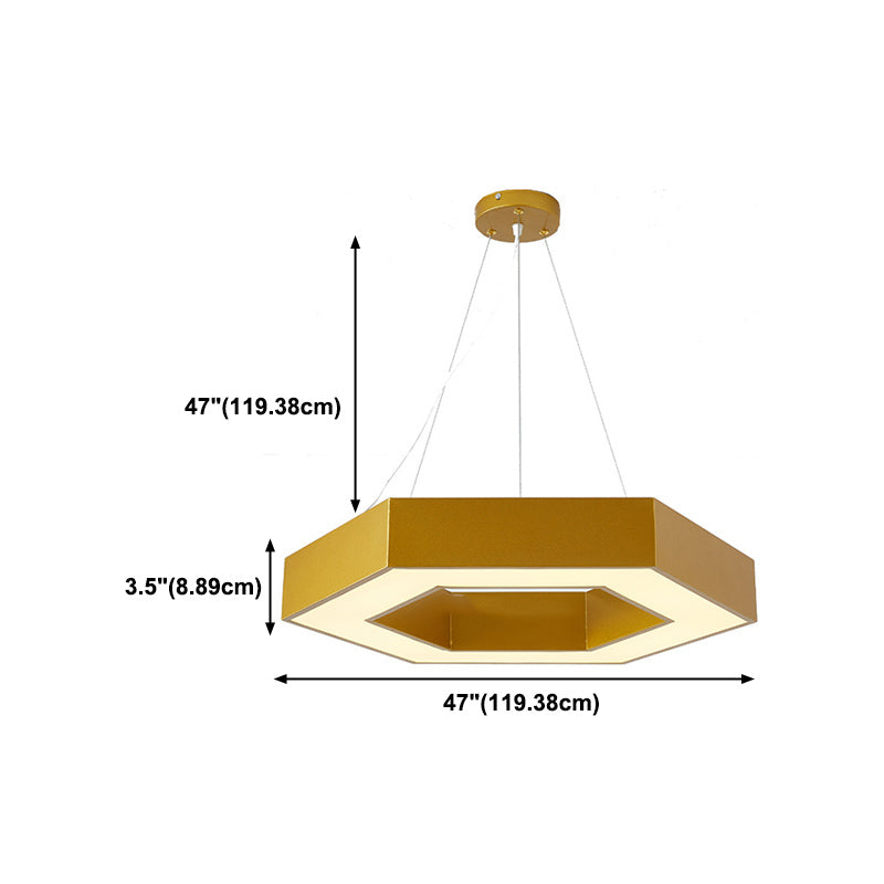 Geometric Hanging Light Kit Modern Style Metal 1 Light Suspension Light