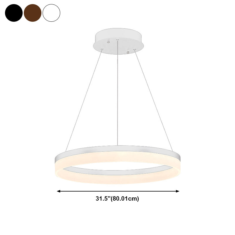 Simple Pendant Lighting Fixture Modern Style LED Hanging Chandelier