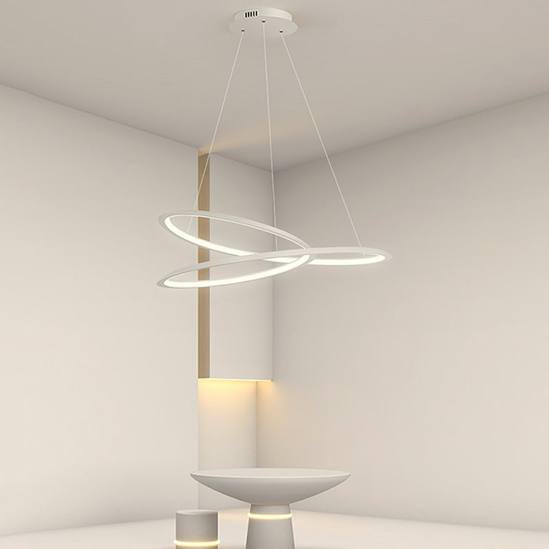 Strip Shape Chandelier 1-Light Hanging Pendant Light with Acrylic Shade for Bedroom