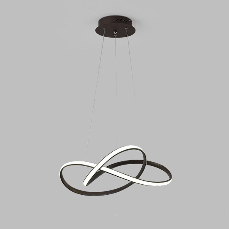 Twisted Hanging Light Kit Modern Style Metal 1 Light Hanging Ceiling Lights