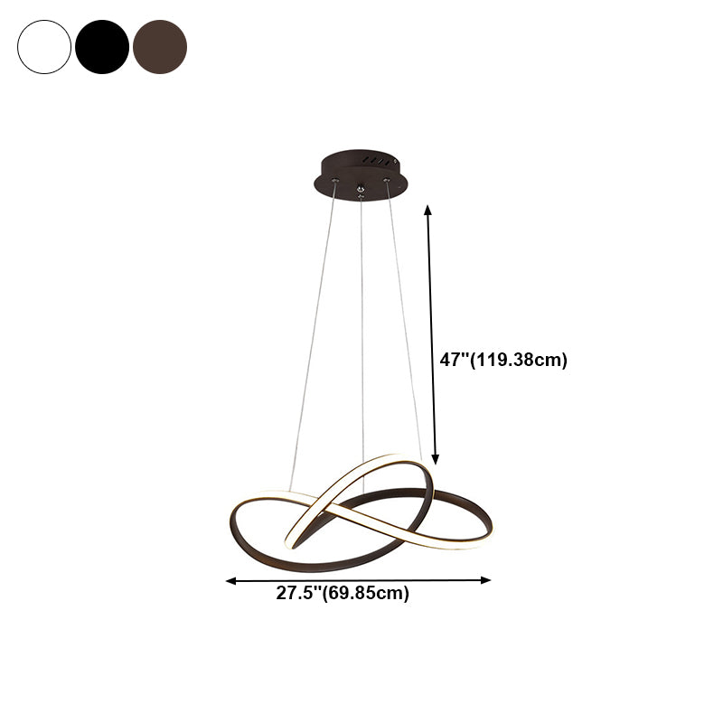 Twisted Hanging Light Kit Modern Style Metal 1 Light Hanging Ceiling Lights