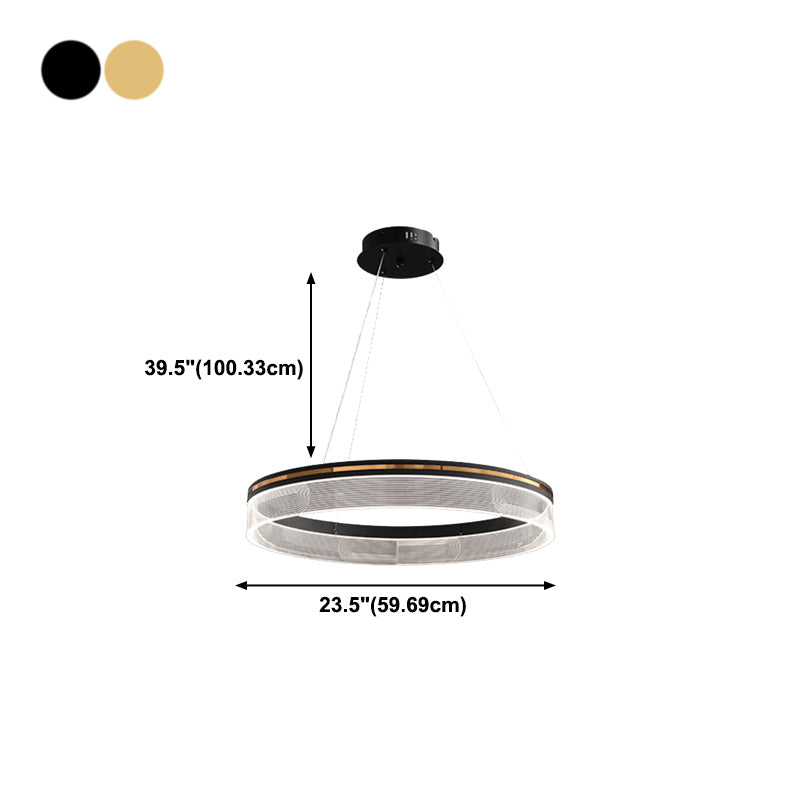 Round Hanging Light Kit Modern Style Metal 1 Light Hanging Ceiling Lights