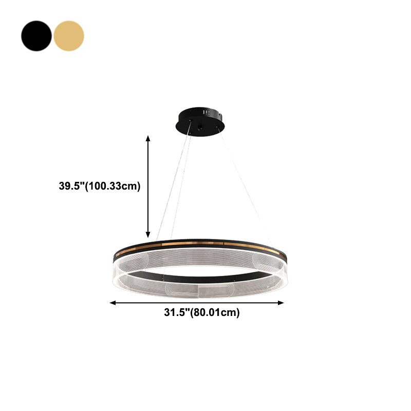 Round Hanging Light Kit Modern Style Metal 1 Light Hanging Ceiling Lights