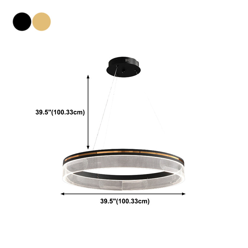 Round Hanging Light Kit Modern Style Metal 1 Light Hanging Ceiling Lights