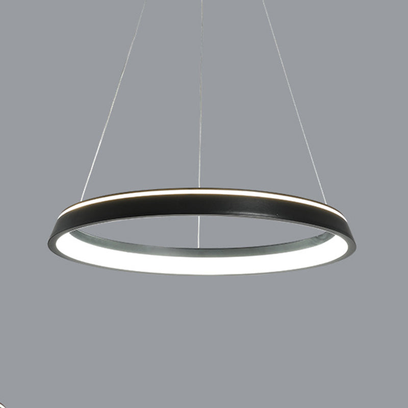 Metal Round Shape Hanging Light Modern Style 1 Light Hanging Ceiling Light