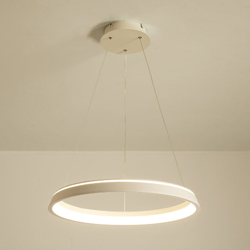 Metal Round Shape Hanging Light Modern Style 1 Light Hanging Ceiling Light