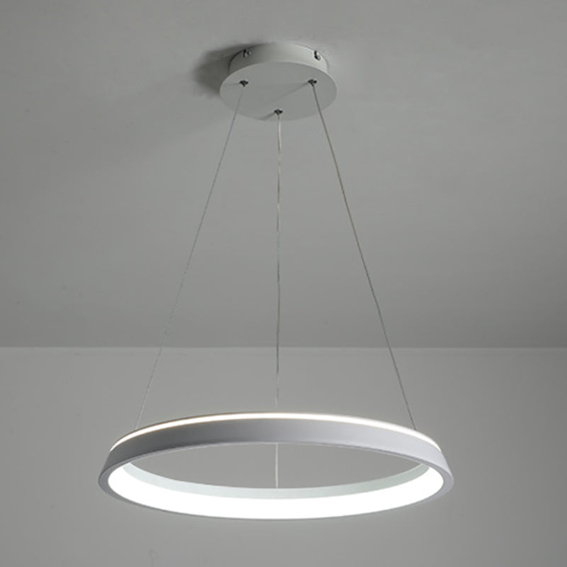 Metal Round Shape Hanging Light Modern Style 1 Light Hanging Ceiling Light