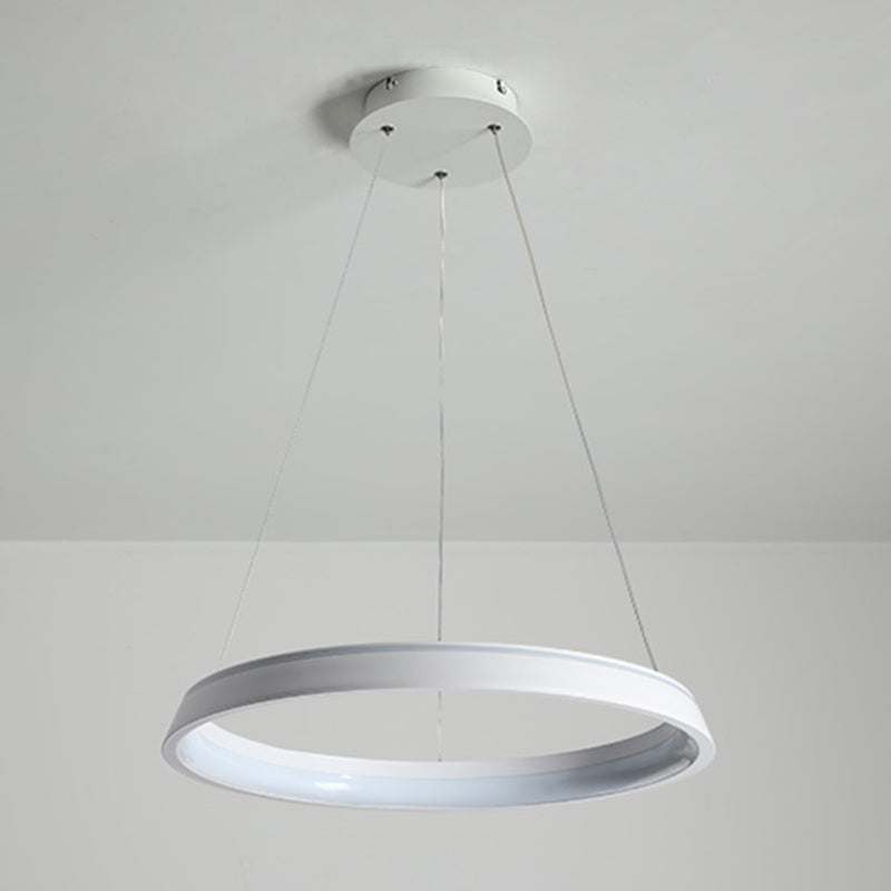 Metal Round Shape Hanging Light Modern Style 1 Light Hanging Ceiling Light